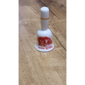 Vtg Arkansas Razorbacks Porcelain Souvenir Bell